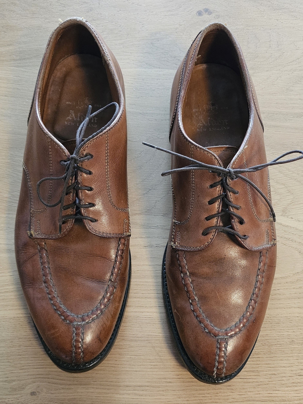 Alden 962 Norwegian Split Toe Blucher – Burnished Tan Calfskin – Size 8.5